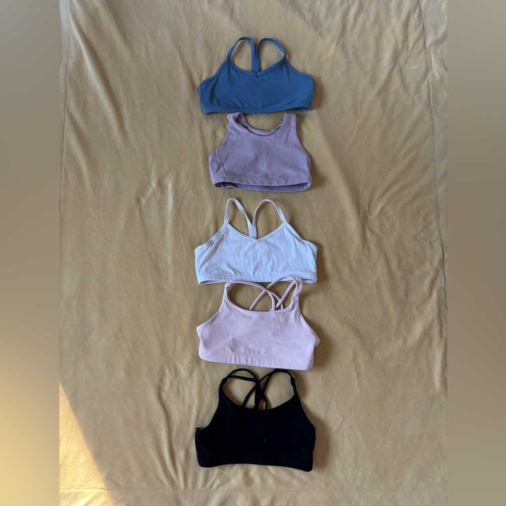 Set of 5 Athleta Sports Bras in Various Colors
